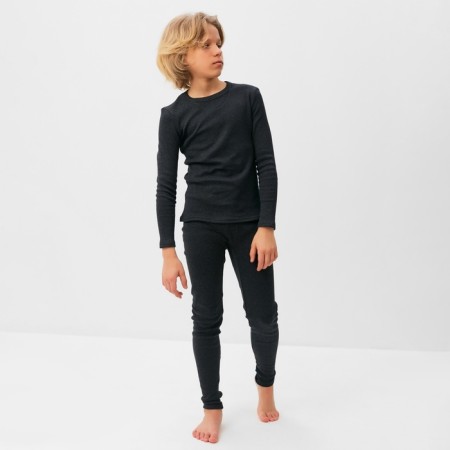 Thermal underwear for a boy (longshit, leggings) color graphite melange, height 146-6