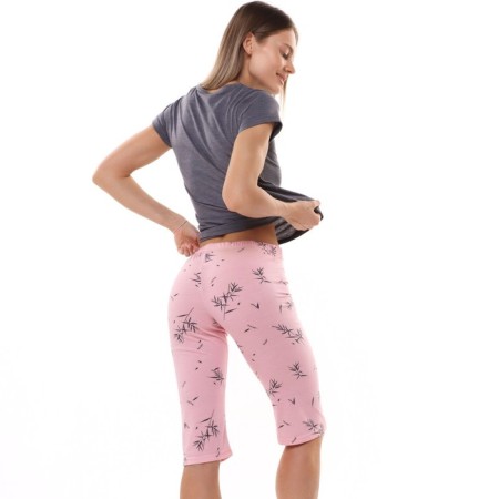 Female home set (T -shirt/Bridges), plum color, size 44-4