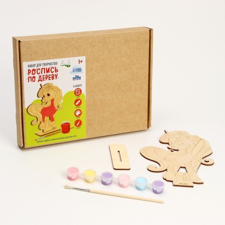 Wood painting "Unicorn"
