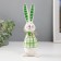 Souvenir ceramics "Bunny, shirt in the cell" Green 7.8x6.3x22.2 cm