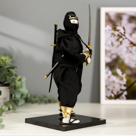 Collectible doll "Black ninja with a sword" 25x12.5x12.5 cm-2