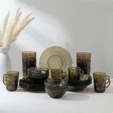 Alta Marea table set, 30 items, glass, haze