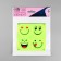 Reflective stickers "Smiley", d = 5 cm, 4 pcs on the sheet, yellow color