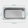 Gastrootiness 1/3 of stainless steel, 65 mm, 32.5 × 17.6 × 6.5 cm, thickness 0.8 mm