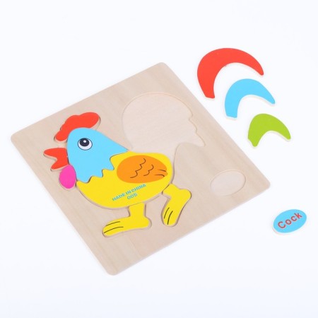 Children's wooden frames-lodges “Animals, insects” 15 × 15 × 0.5 cm, mix-1