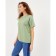 T-shirt female plain Minaku Regular Fit: olive color, river 44
