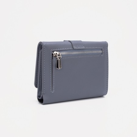 Women's wallet on magnets, gray color-1