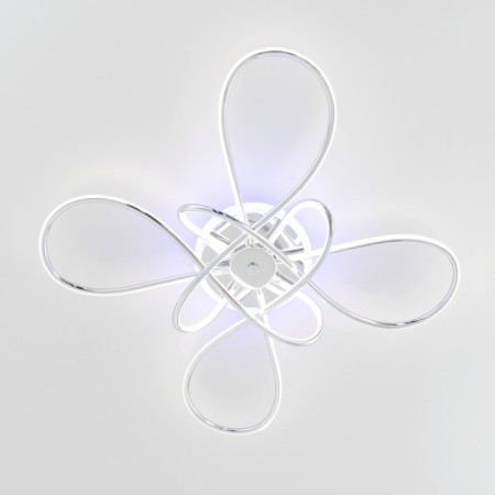 Ceiling chandelier Citilux "Jamini" CL229B141E, 65x65x12.5 cm, 4x22.5W, LED, Gray color.-8