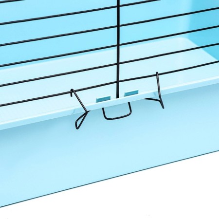 A cell for rabbits, guinea pigs "Pigger" No. 4 folding, 80 x 50 x 47 cm, turquoise-4