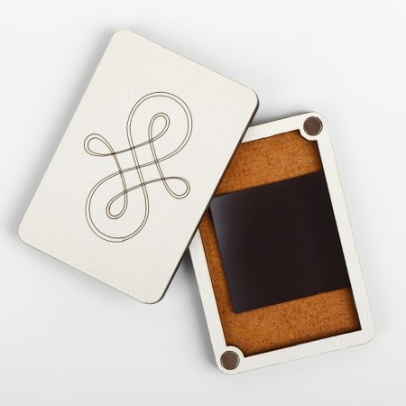 Magnetic needle "Ornament No. 4", 8 × 5.5 cm, beige color-2