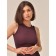 Female top in a rubber with a halter neckline Mirey Top Senza Maniche, size 42-44, jam color