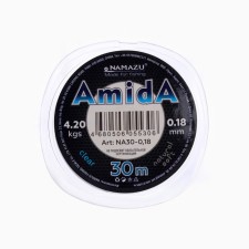 Namazu Amida fishing line, diameter 0.18 mm, test 4.2 kg, 30 m, transparent, 1 pc.