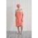 Women's set for the sauna (Pareo+Chalma) with embroidery, coral