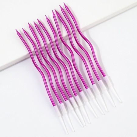 Candles for the cake "For your holiday", purple, 10 pcs.-1