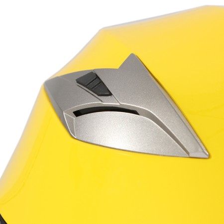 The helmet open with two visors, size S (55-56), model-BLD-708E, yellow glossy-9