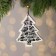 New Year's suspension with the backlight "Christmas tree" 7 × 19 cm