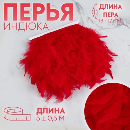 Tesma with feathers turkey, 13-17 cm, 5 ± 0.5 m, red color