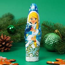 New Year. Chocolate figure 