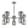 Suspended lamp 60W, 10khe27, 51x70 cm, chrome