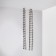 Set 2 objects: earrings, pendant "elegance" rhombus, white color in silver, 34 cm