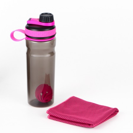 Set 2 in 1 "Energy": shaker 800 ml, cooling sports towel 30 x 100 cm