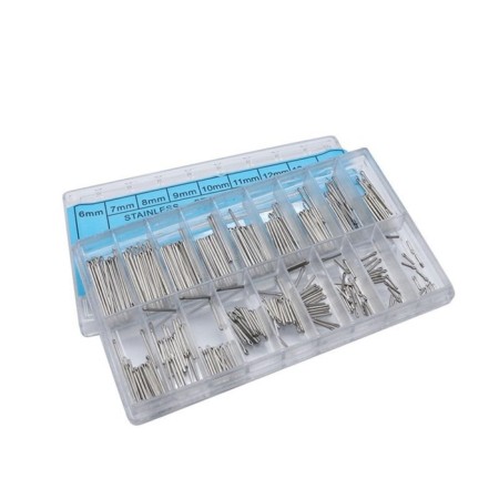 Pins for strap of watches, set of 270 pcs, 6-23 mm, thickness 1 mm