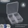 Organizer for decor, 4 sections, 6.7 × 6.7 × 2.3 cm, the color is transparent