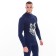 Male thermal underwear (fufaika, pants) print wolf, dark blue color, size 52