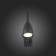 Wall lamp GU10, 1x3W, 6x24 cm, black color