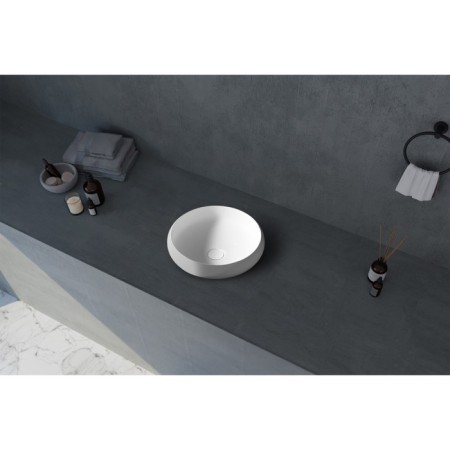 ABBER STEIN AS2613 shell, 400x400x112 mm, artificial stone, white-1