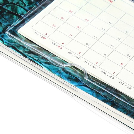 The weekly dated 2025, Escalada "Snake", 180 x 127 mm, soft cover, PVC, 64 sheets, pancake embossing, block 70, green-5