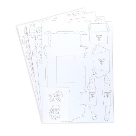 Polygonal figure from paper "Machine", 40 x 10 x 21 cm-3