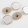 A set of plastic buttons on the leg, d = 23 mm, 5 pcs, white color
