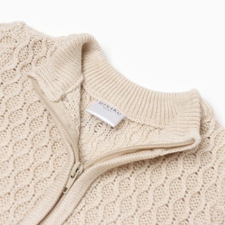 Jumper Children's Knitted Minaku, beige color, height 86-92 cm-7