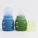 A bottle in a silicone case, glass, classic throat, +0 months, 60ml., Mix color for a boy