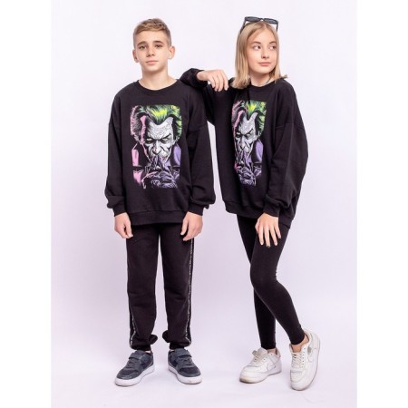 Sweatshirt for a boy, height 164 cm, black color