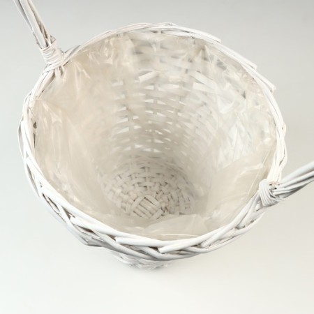 Wicker basket, 30 x 23/67 cm, white, willow-2