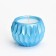 Candle "Shar" in a candlestick with sharp faces of gypsum, 7x6cm, blue