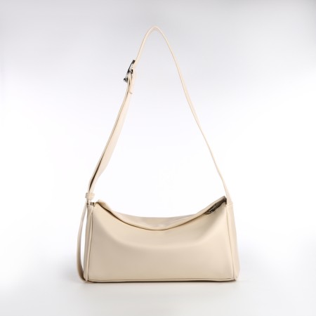 Bag Women's Cross-Bodi, on a zipper, beige color