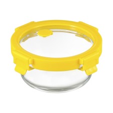 Smart Solutions baking and storage container, round, with a lid, 400 ml, yellow color