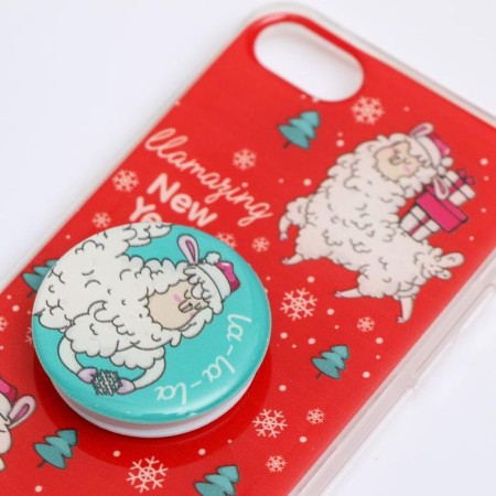 New Year's gift set, a case for a phone with the holder "New Year's mood", on the iPhone 7, 8-1