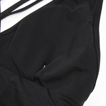 Female swimsuit, combine with open back minku color Black, size 44-7