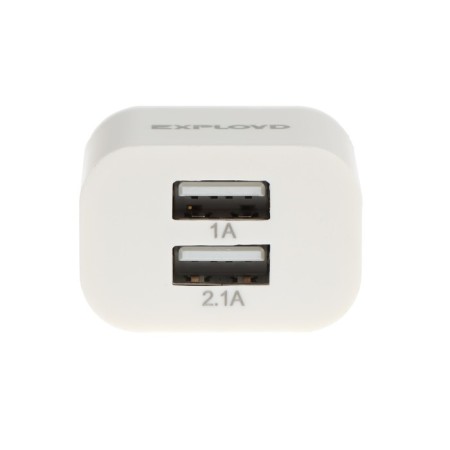 EXPLOYD EX-Z-595, 2 USB, 3.1 A, Type-C cable, white-2