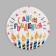 Disposable paper plate "Happy Birthday" candles and stars (set 6 pcs) 18 cm