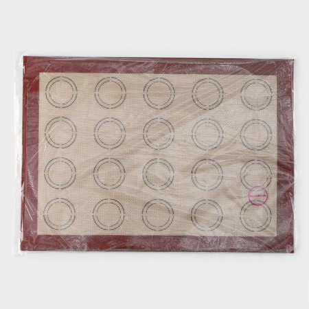 Reinforced rug of the Dolyana "Macaron", silicone, 42 × 29.5 cm, beige color-5