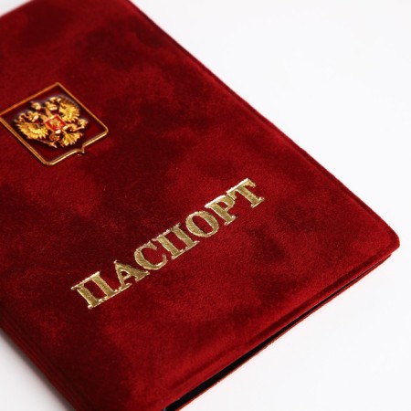 Cover for passport, burgundy color-3
