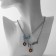 Best Friends “Uzolnutors” pendants, flowers, colored in silver, 45 cm