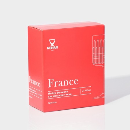A set of fuepers for red wine France, 330 ml, 2 pcs-5