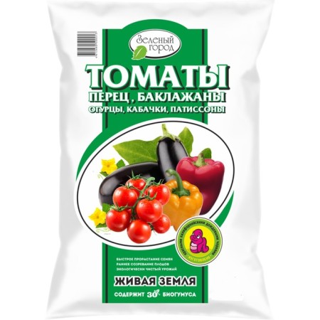 Soilogront based on biogumus tomatoes, pepper, eggplant, green city, 20 liters