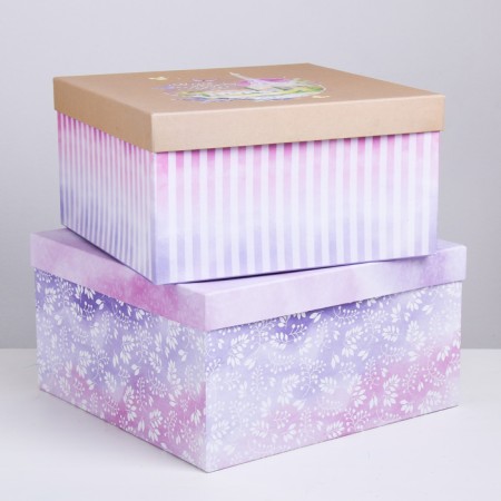 Set of boxes 10 in 1, gift packaging, Provence, 10.2 x 10.2 x 6–28.2 x 28.2 x 15 cm 15 cm-1